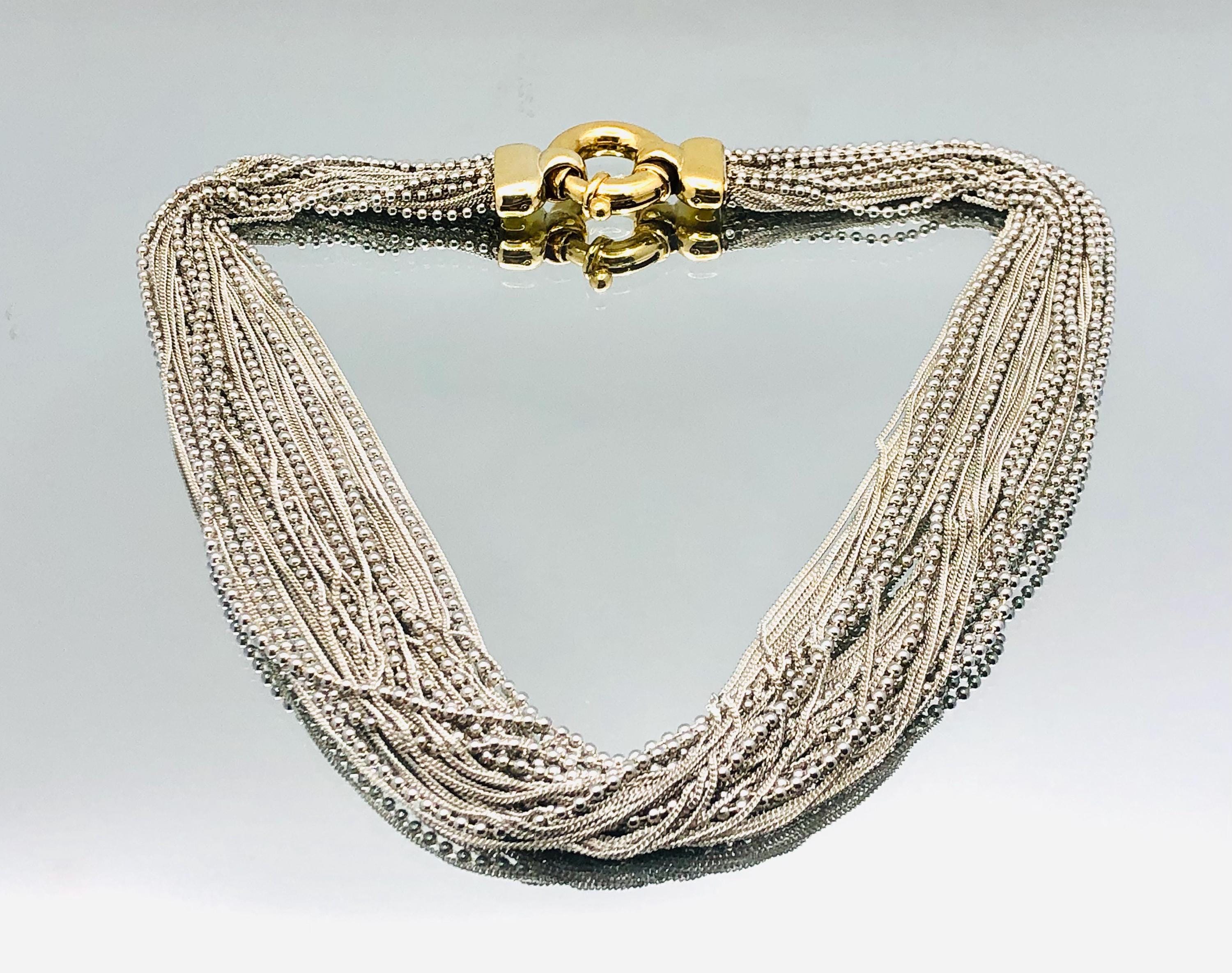 Links of London Sterling Silver Ball and Cable Multi-strand Gold