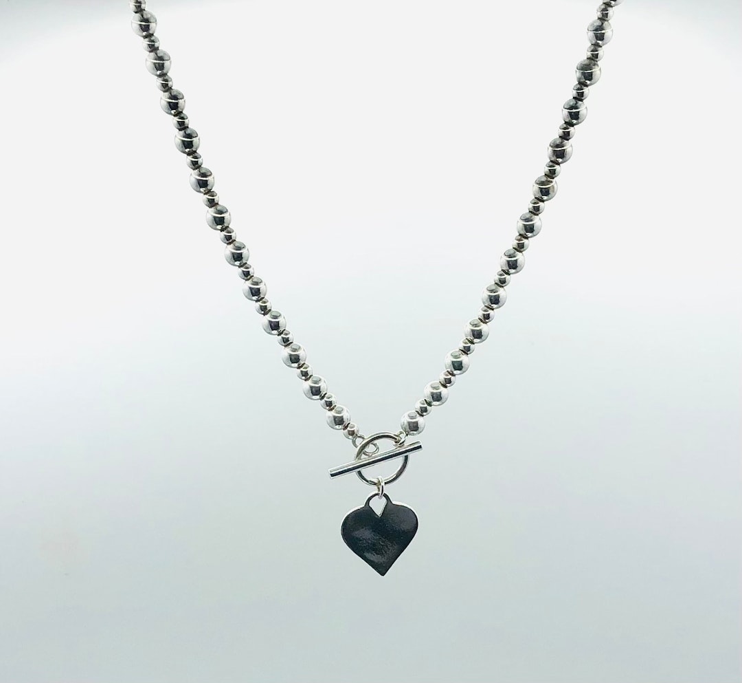 ★TATIANA★ (Silver 925) Classic Heart Ball Chain Necklace N Designer fashion, Seoul-fully created | W Concept