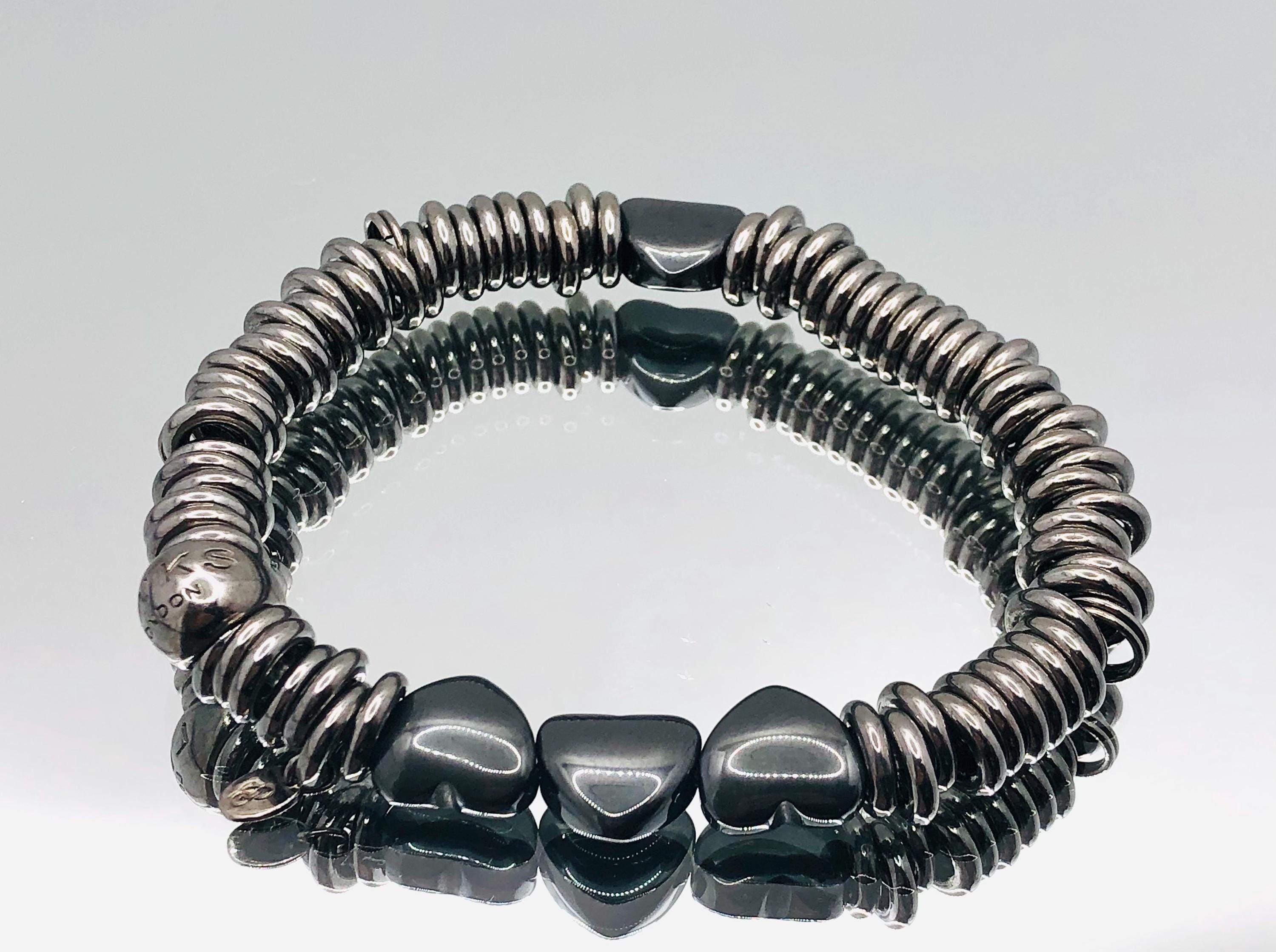 Links of London Sterling Silver Ruthenium Hematite Heart Sweetie