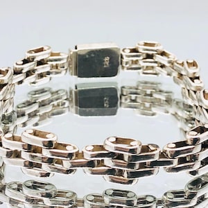 Sterling Silber Gelenk Gliederarmband Vintage