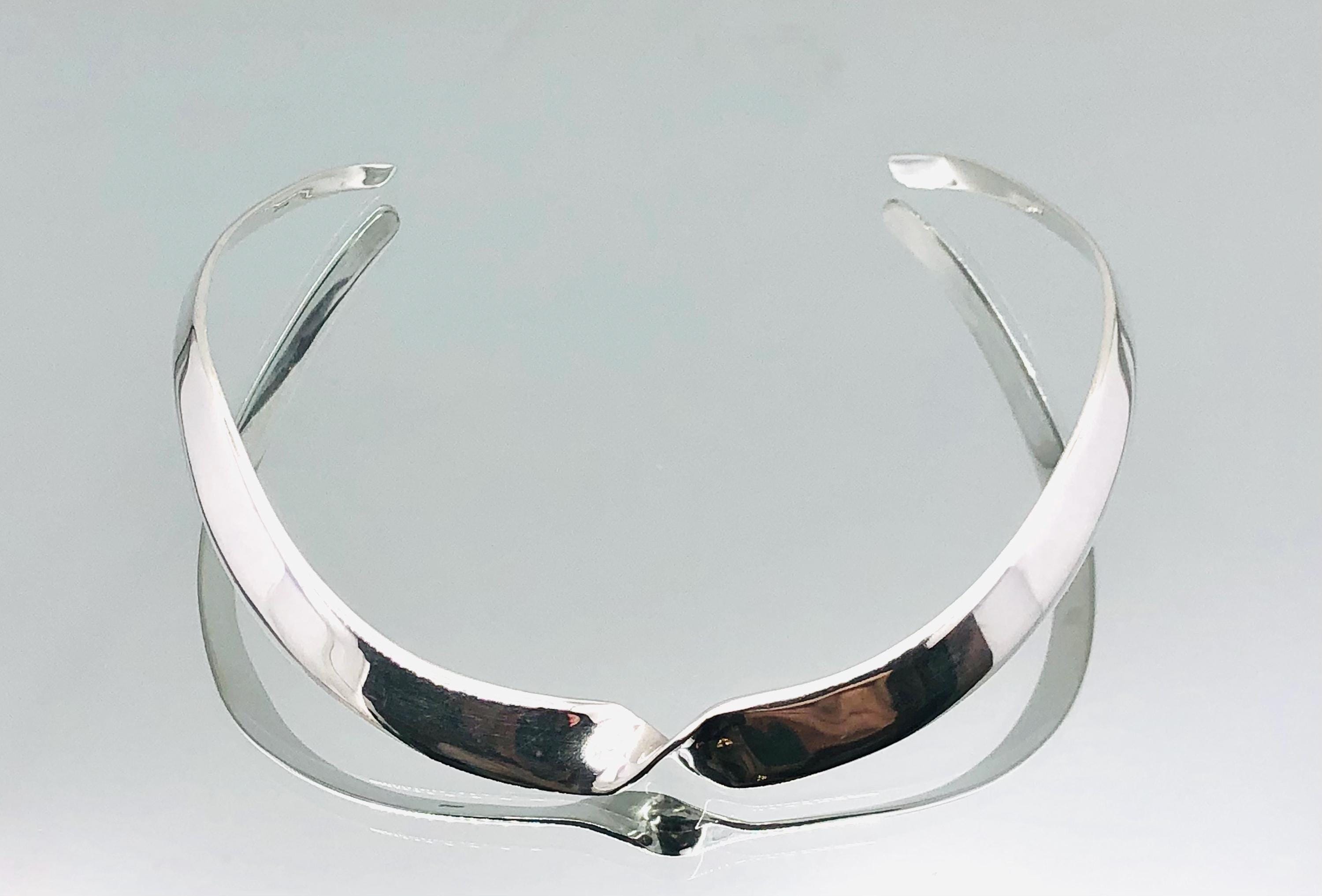 【シルバー925 m'scollector】 Sterling Silver Twist Torque Collar Necklace Vintage - Etsy