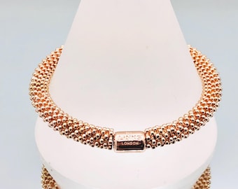 Links Of London Sterling Silver 18ct Rose Gold Vermeil Effervescence Bracelet Restrung Vintage