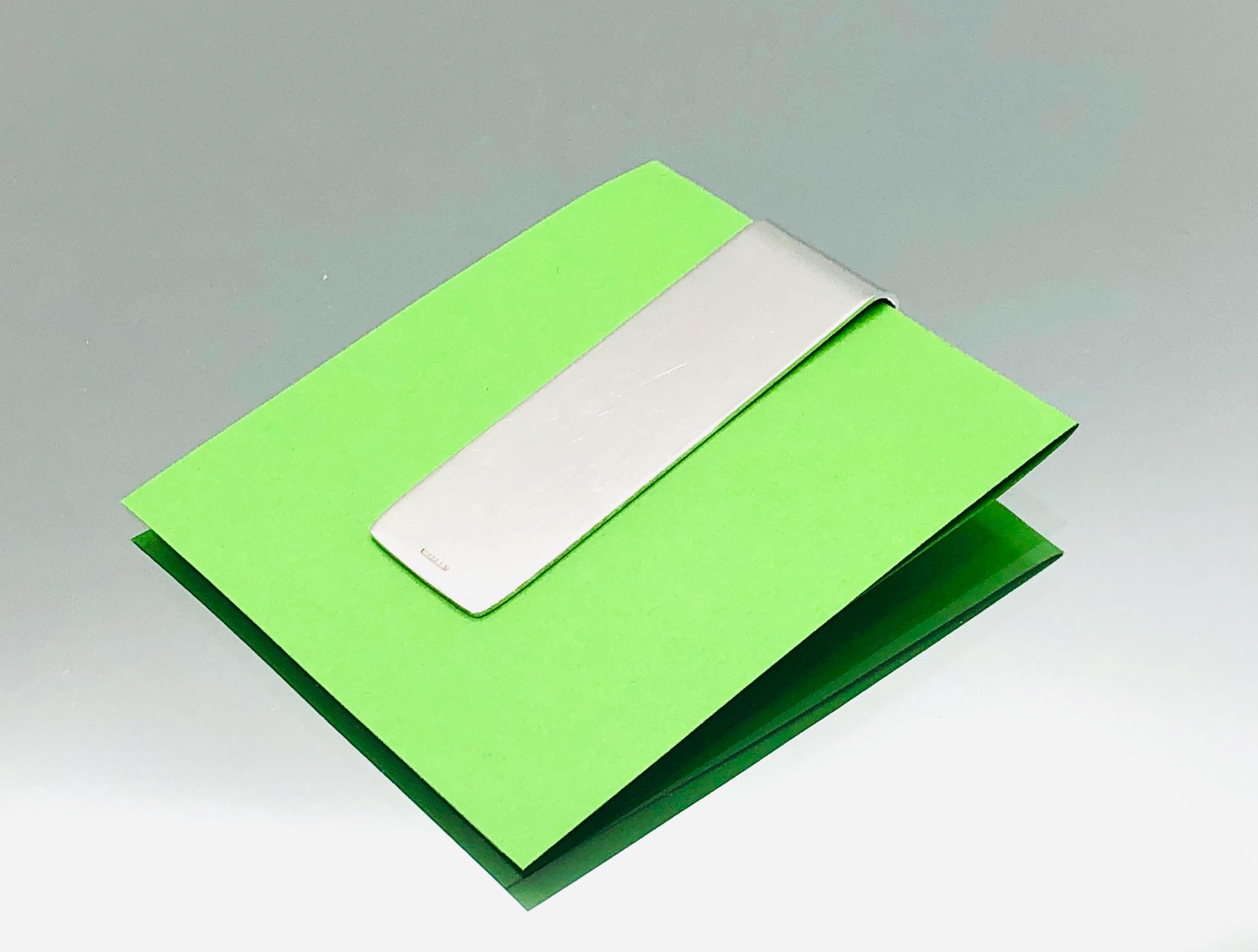 ロンドンでみつけたシルバー　マネー　クリップ Waveclips マネークリップ SMALL シルバー 日本製 MONEY CLIP