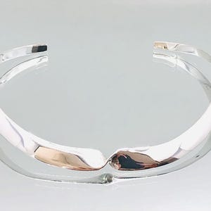 Sterling Silver Twist Torque Collar Necklace Vintage
