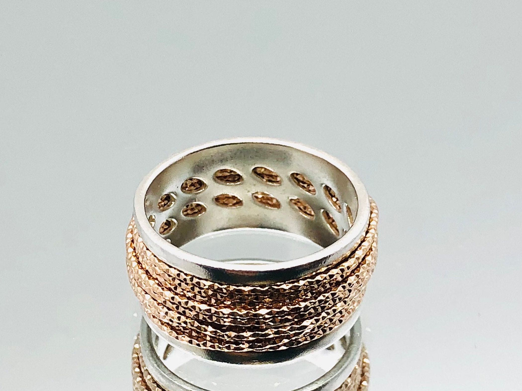 Links of London Sterling Silver 18ct Gold Vermeil Wrap Celeste Band Ring Vintage UK Size P US Size 7.5 EU Size 57 Etsy UK