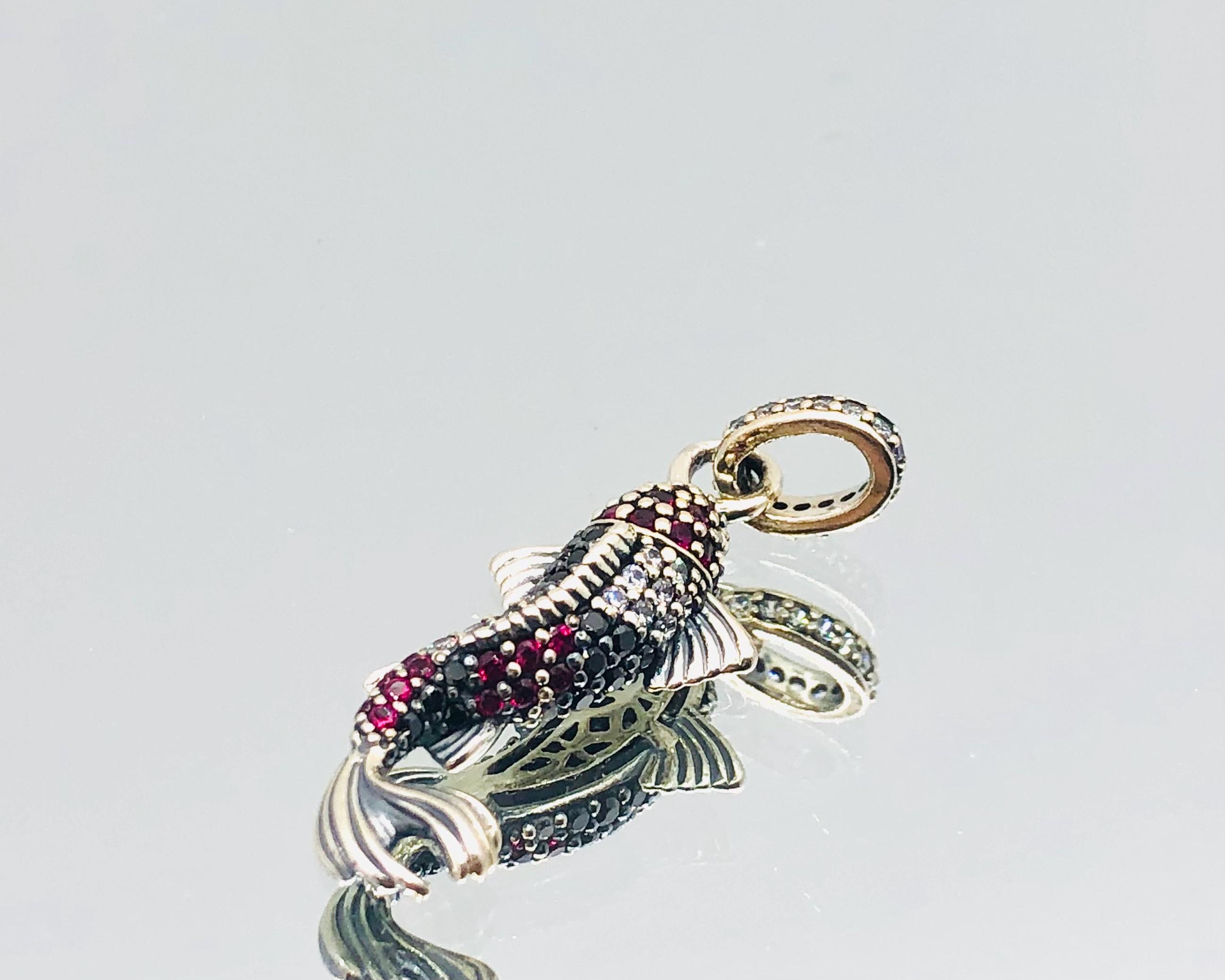 Thomas Sabo Sterling Silver Red Spinal Koi Carp Fish Pendant 
