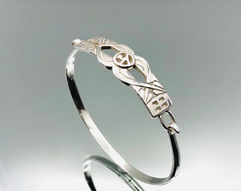 Sterling Silver Mackintosh Style Bangle 2002 Vintage