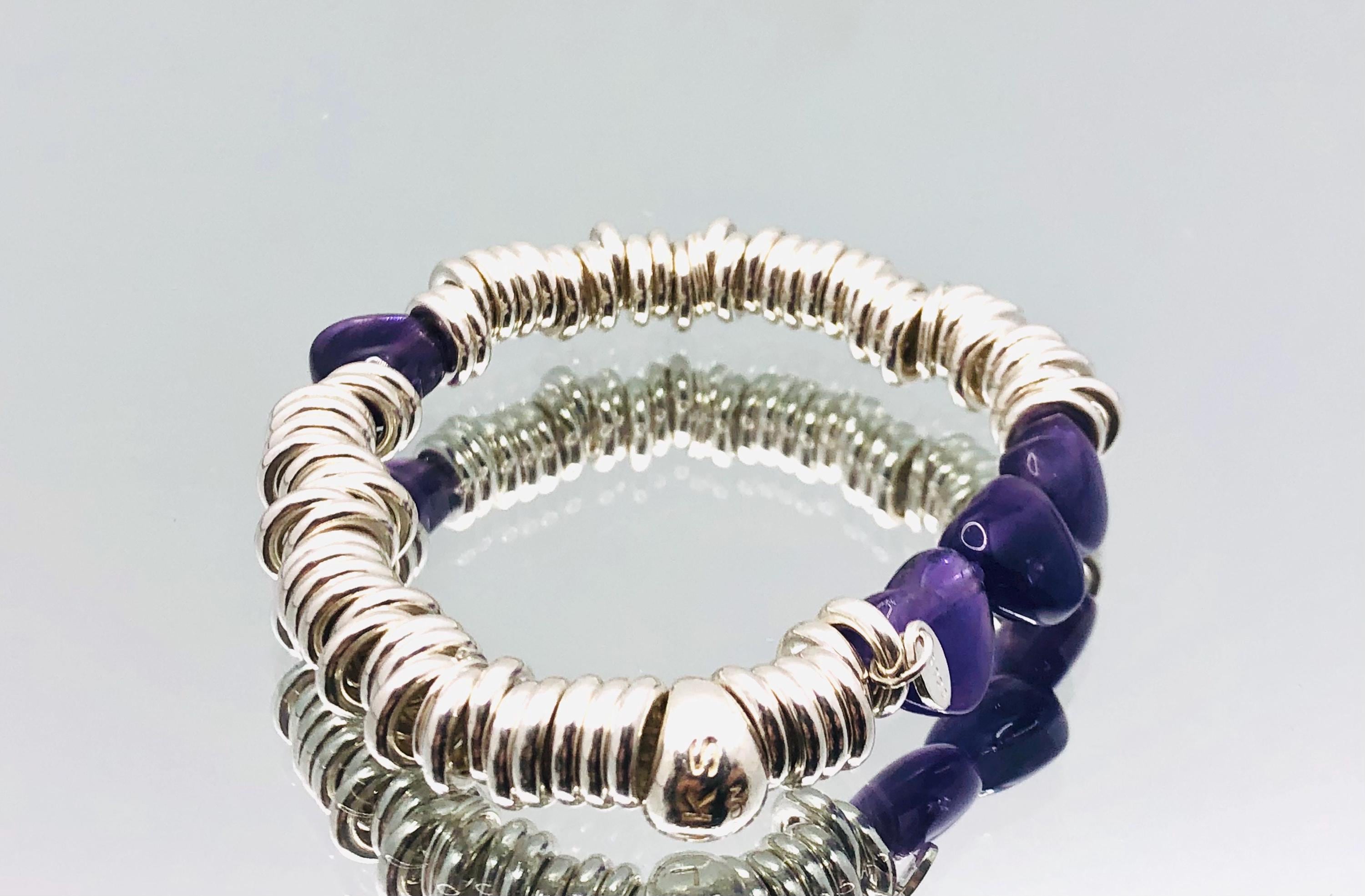 Links of London Sterling Silver Sweetie Amethyst Candy Hearts