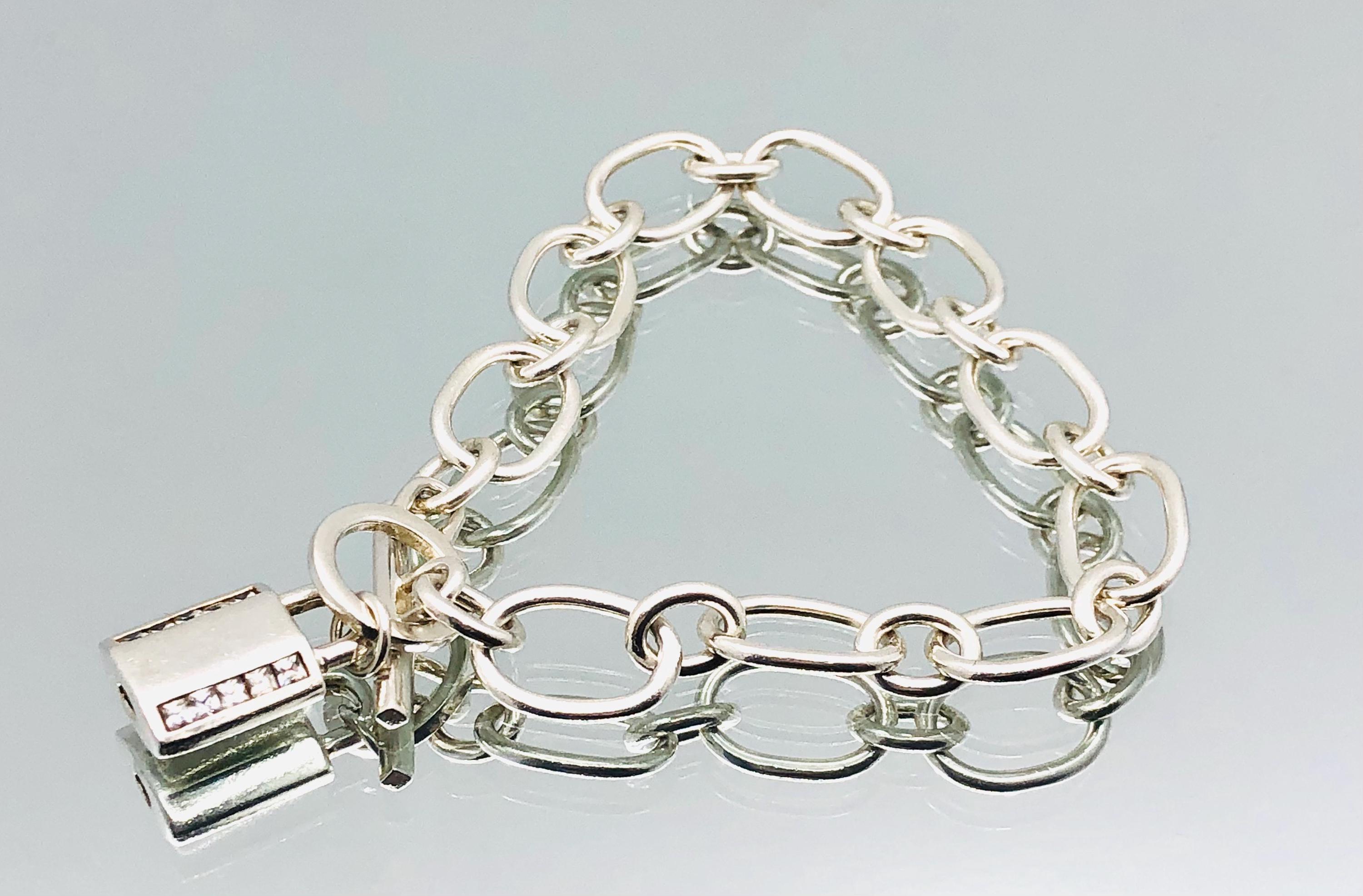 Vintage シルバー　ブレスレット　トグル　ブレスレット スターリングシルバー パドロック トグル ブレスレット ヴィンテージ