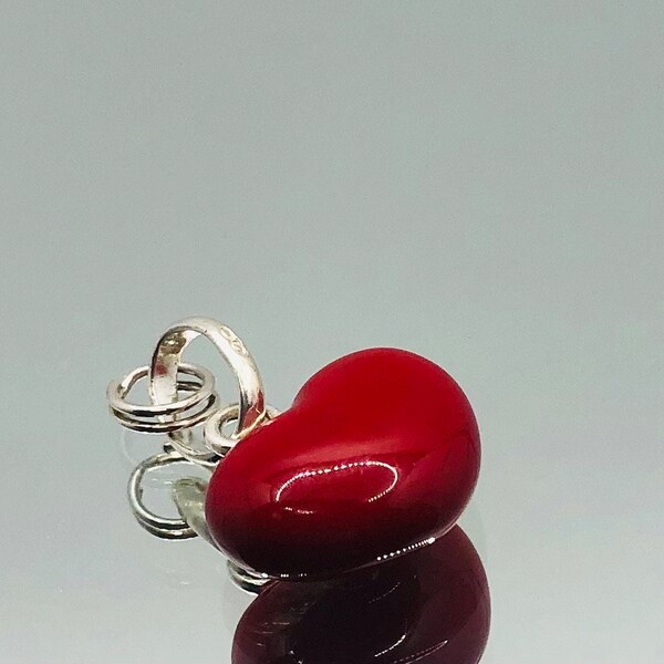 Links Of London Sterling Silver Red Heart Charm Vintage