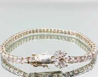 テニスブレスレット　ヴィンテージ　925 SILVER ヴィンテージ スターリングシルバー インフィニティ CZ テニス