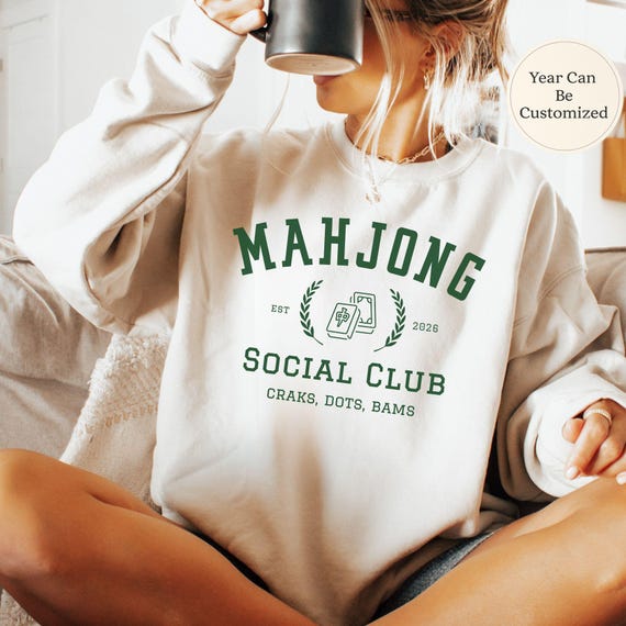 Mahjong Sweatshirt, Mahjong Lover Gift, Mahjong Social Club Sweatshirt, Mahjong Group Sweatshirt, Mahjong Club Shirt, Mahjong Night Shirt