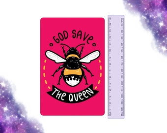 Tin Sign Save The Bees Blue 10 x 15cm 