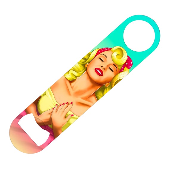 Bottle Opener Too Glam To Give A Damn Pin Up Bar Blade 18 x 4cm 