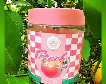 Peach Sugar Ball Body Scrub | Hand Made | Small Batches | Gifts