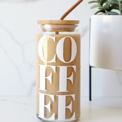 Coffee Beer Glass Cup Iced Coffee Glass Can Beer Can Glass Etsy