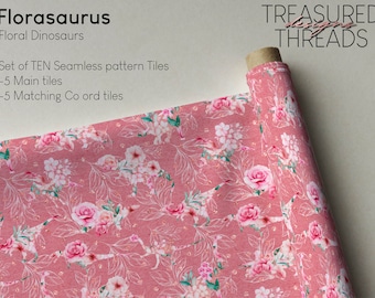 Carreau de motif sans couture - Florasaurus