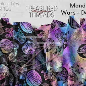 Mandala Wars Seamless Tile - Dark