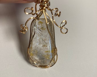 Golden Rutilated Quartz Pendant