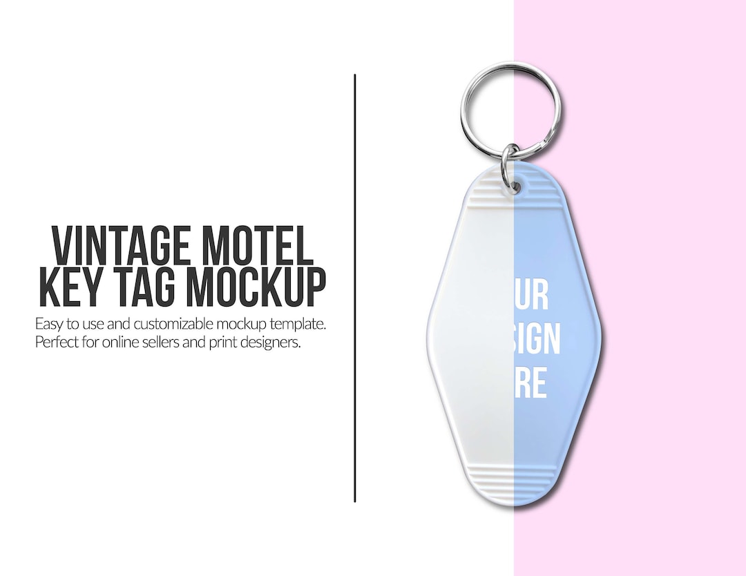 Vintage Hotel Key Tag Mockup File High Quality PSD Retro