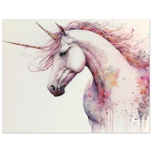 Einhorn Poster, Fantasy Kunst Poster, Wanddeko, Home Decor