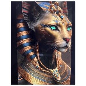 Ancient Egyptian Cat Goddess Poster, Egypt Poster, Wall Decor, Home Decor