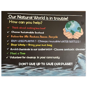 Save The Planet Poster, Classroom Poster, Home School Poster,  Environment Poster, Wall Decor