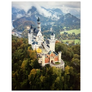 Neuschwanstein Castle Poster: Germany Photo Print, Castlecore Decor