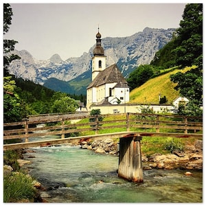 Bavaria Germany Poster, Germany Poster, Bavarian Alps Poster, Wall Decor, Home Decor