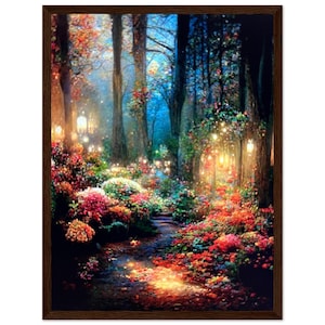 Magical Forest Framed Poster: Fantasy Art Wall Decor