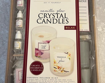 DIY Crystal Candle Kit Vanilla Glow, Candle Making Kit, Craft Kit, Birthday Gift, Christmas Gift, Gift For Her