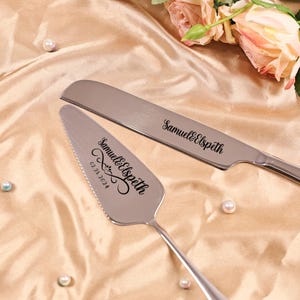 Personalized Wedding Cake Serving Set, Cake Cutter Set, Wedding Cake Cutting, Bridal Shower Gift, Wedding Gift, Anniversary Gift