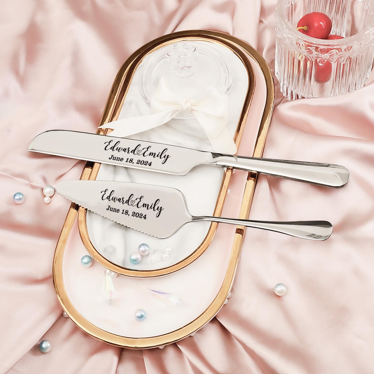 Engraved Cake Cutting Set, Cake Cutter Serving Set, Wedding Cake Set, Wedding Gift, Anniversary Keepsake, Wedding Gift for Bridal Shower - Etsy