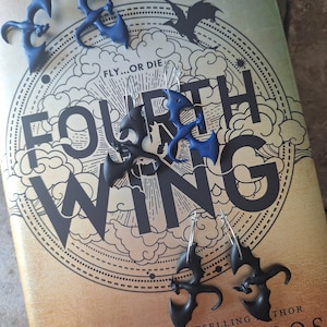 The Basgiath Hoops - Book-Inspired Polymer Clay Earrings, Fourth Wing Inspired Earrings, Handmade Earrings, Dragon Earrings, Nerdy Jewelry