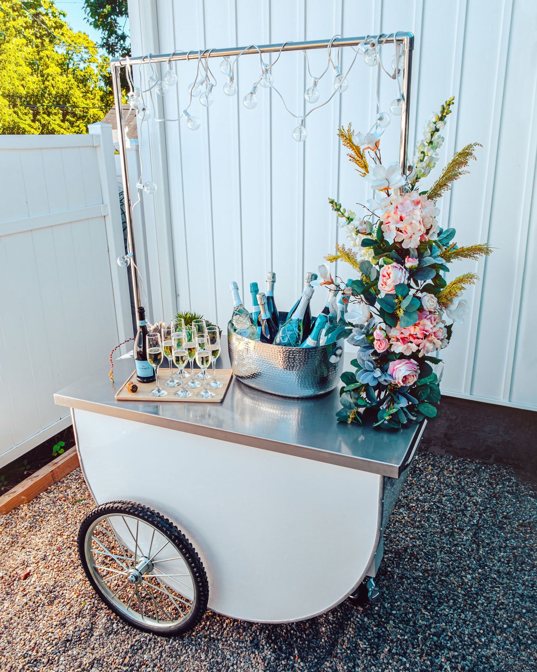 Mobile Bar Basic Cart by Bar a La Cart Portable Bar Champagne Cart Custom Etsy