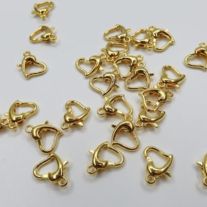 heart-shaped clasp with jump ring, 11*8mm
