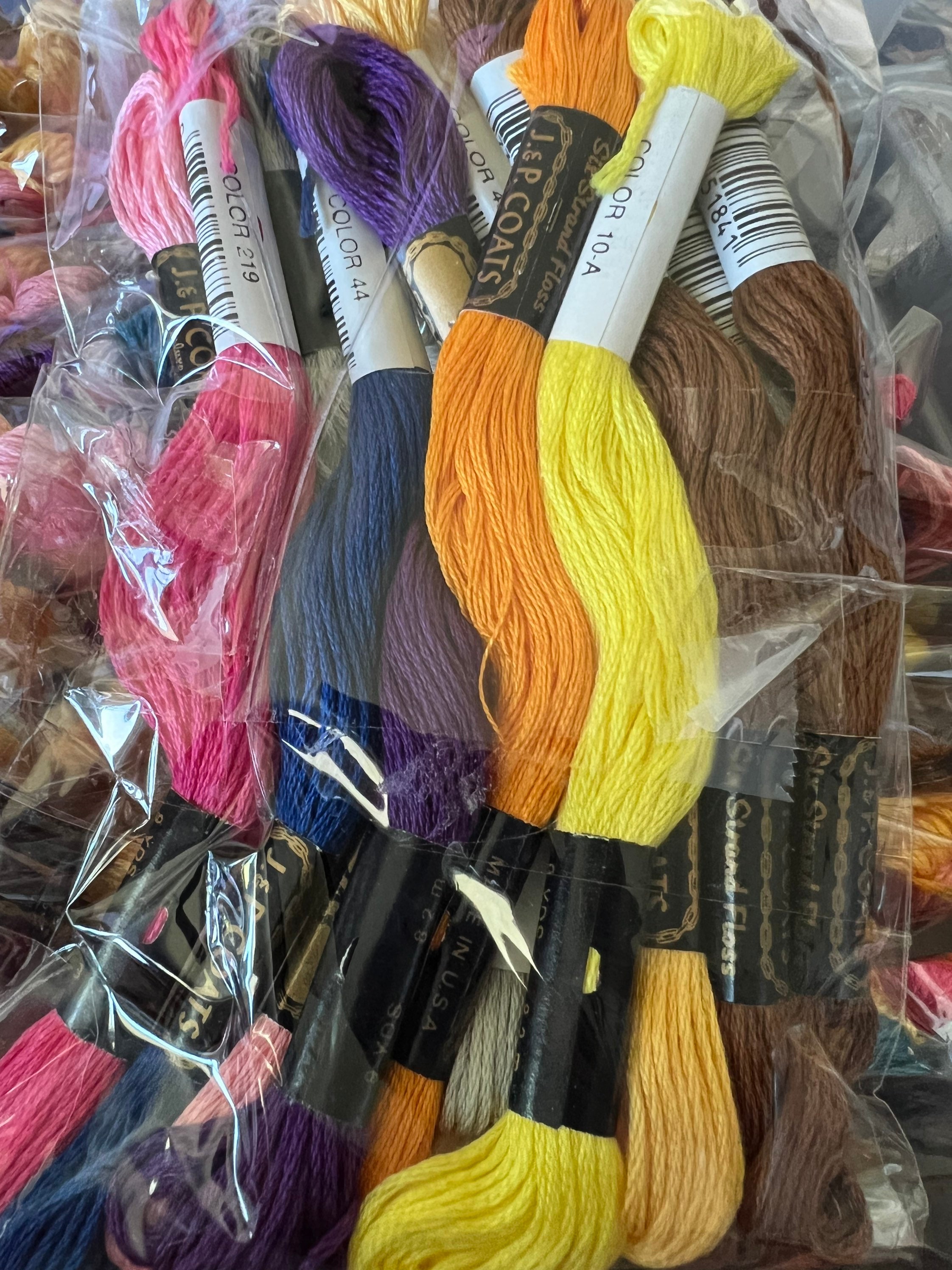 J&amp;P Coats Embroidery Floss Grab Bag of 12 Skeins Mixed Colors New - Etsy