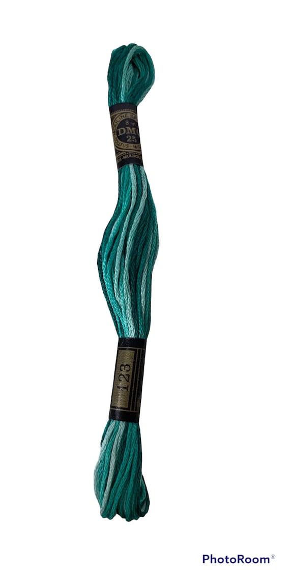 DMC Variegated Embroidery Floss #123 Teal Green 10 Skeins New - Etsy