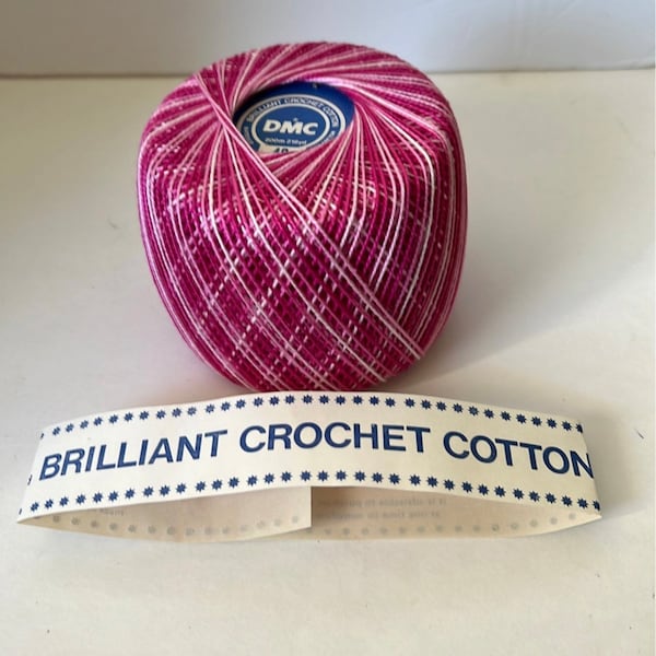 DMC Brilliant Crochet Cotton Variegated #48 Baby Pink-One Ball