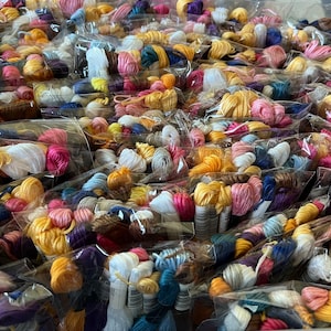J&P Coats Embroidery Floss Grab Bag of 12 Skeins Mixed Colors New