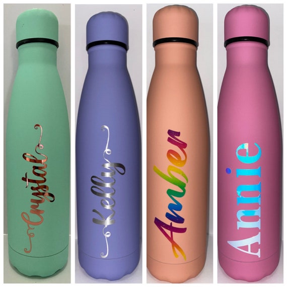 Personalised Stainless Steel Drink Bottle Etsy