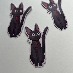 Jiji Cat | Kiki&#39;s Delivery Service Sticker | Sticker | Studio Ghibli Sticker | Cat Lovers | Black Cat