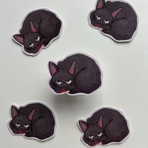 Jiji Cat | Kiki&#39;s Delivery Service Sticker | Cat Lover | Black Cat Sticker | Studio Ghibli Sticker