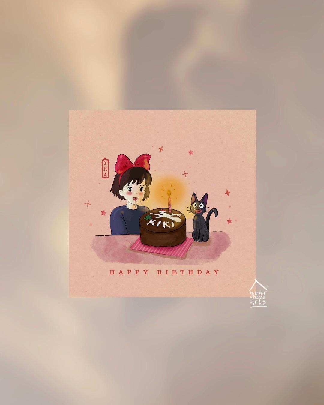 kiki　本日発送 Kiki's Delivery Service Birthday Card - Etsy 日本
