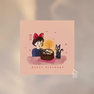 d'anniversaire du service de livraison de Kiki | de voeux d'anniversaire | Anniversaire de Kiki et Jiji | Studio Ghibli | Célébrations d'anniversaire
