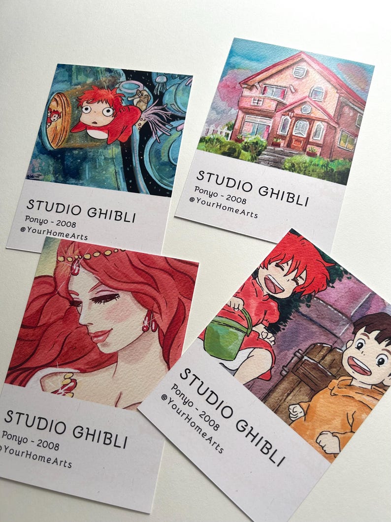 Ponyo Art Print Set - Etsy