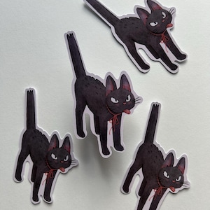 Jiji Cat | Kiki&#39;s Delivery Service | Jiji Black Cat Sticker | Sticker | Cat Lover