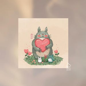 Il mio vicino Totoro biglietto d'auguri / Sii mio biglietto d'auguri / Biglietto a tema Studio Ghibli / Biglietto d'auguri Qualcuno che ami