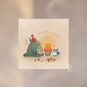 Il mio vicino Totoro Biglietto di auguri di compleanno / Biglietto di auguri / Biglietto di auguri di compleanno / Biglietto Studio Ghibli