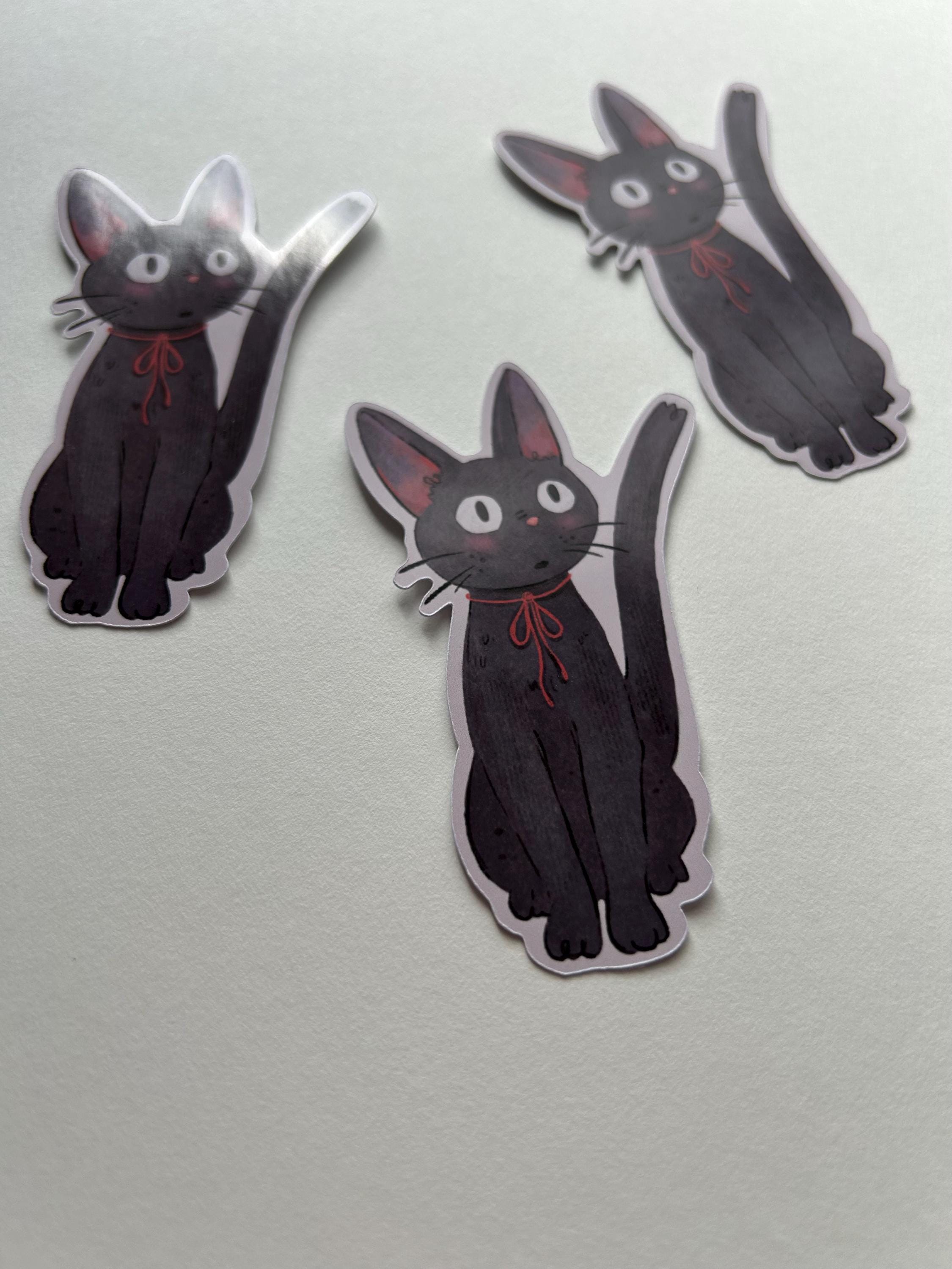 ジジ猫ステッカー：魔女の宅急便、赤いリボンの黒猫 - Etsy 日本